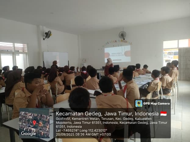 Dokumentasi kegiatan SOSIALISASI OLEH PSIKOLOG SRMP 15 Mojokerto.